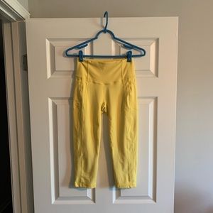 TYC Heart Booty Capri Pastel Yellow Leggings